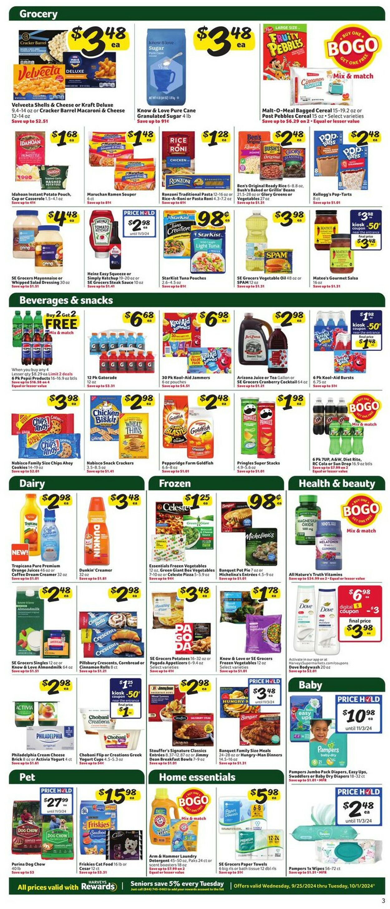 Catalogue Harveys Supermarket from 09/25/2024