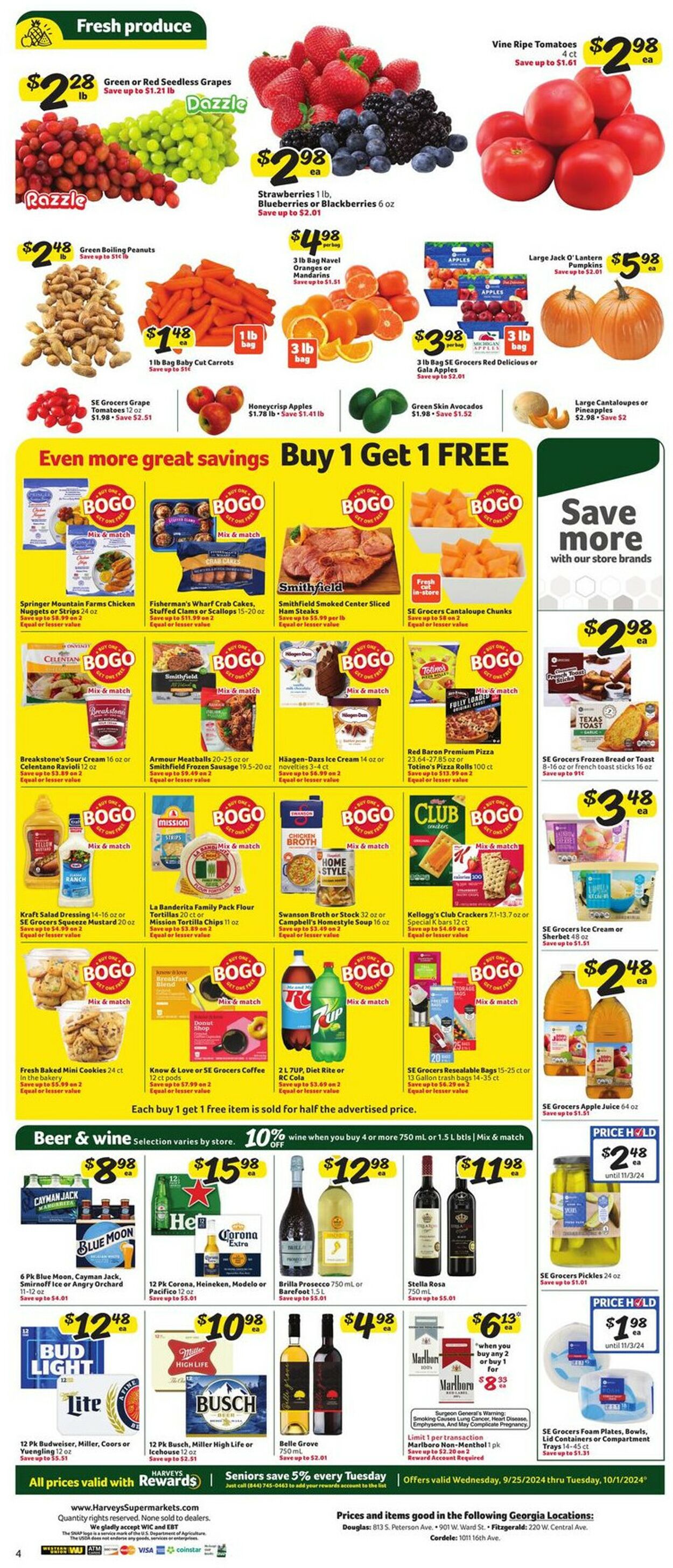 Catalogue Harveys Supermarket from 09/25/2024