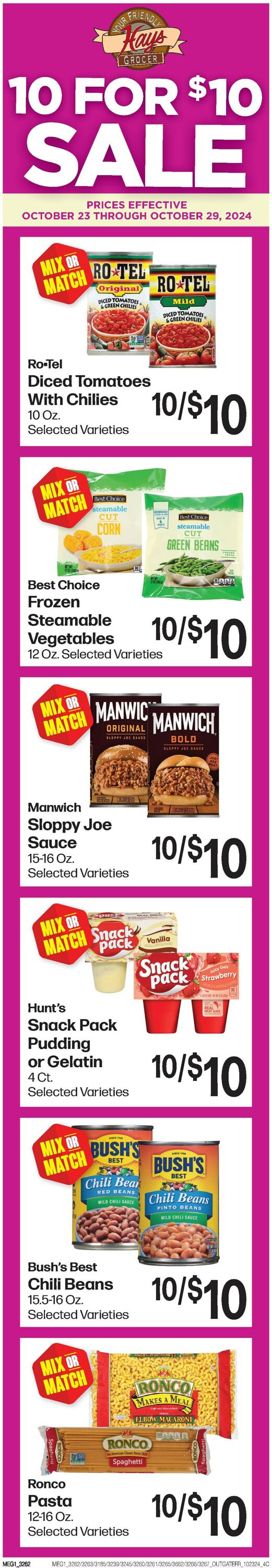 Catalogue Hays Supermarket from 10/23/2024