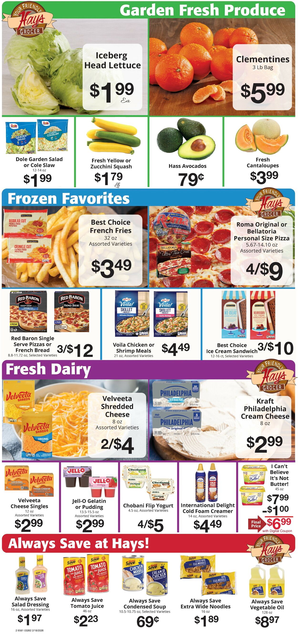 Catalogue Hays Supermarket from 02/18/2026