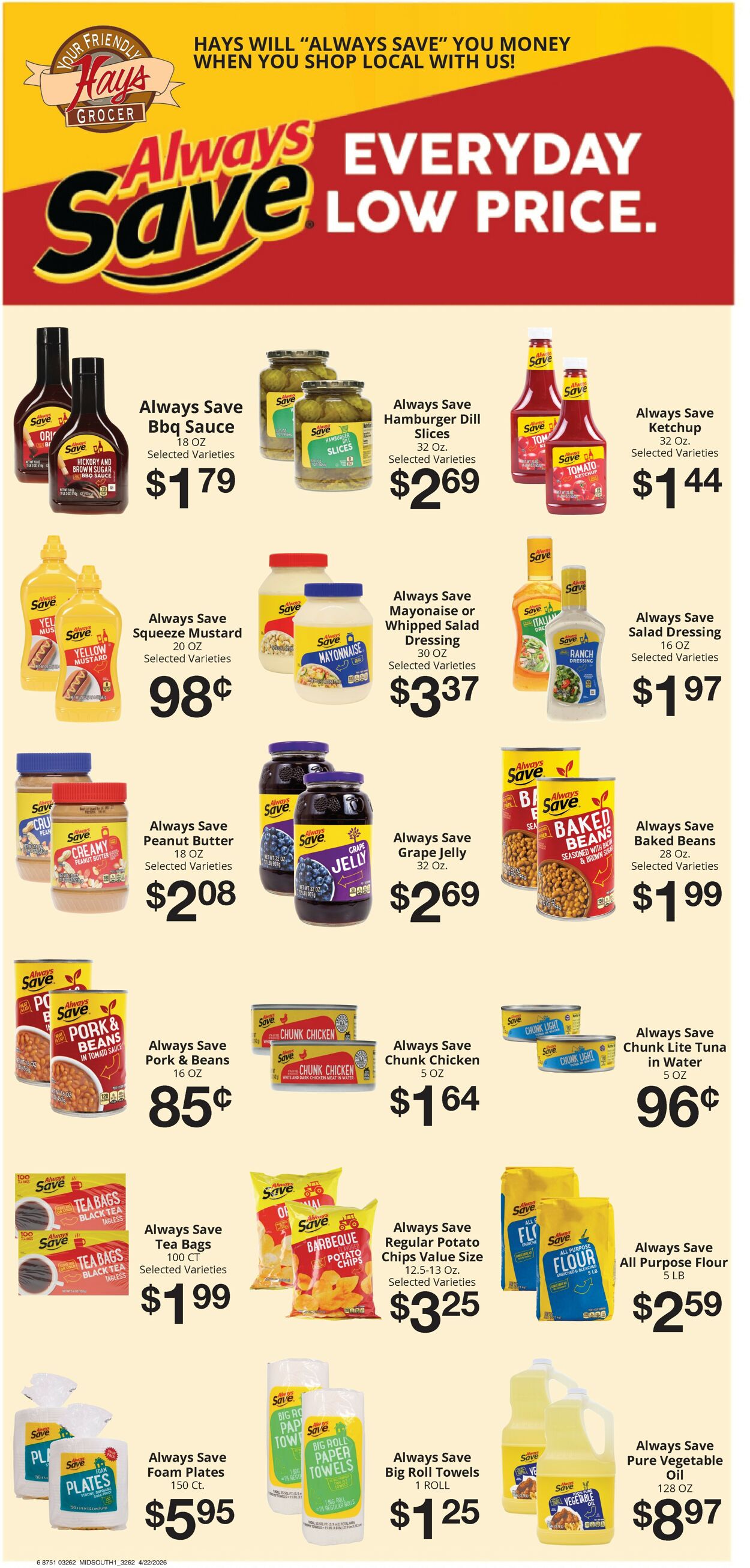 Catalogue Hays Supermarket from 04/22/2026
