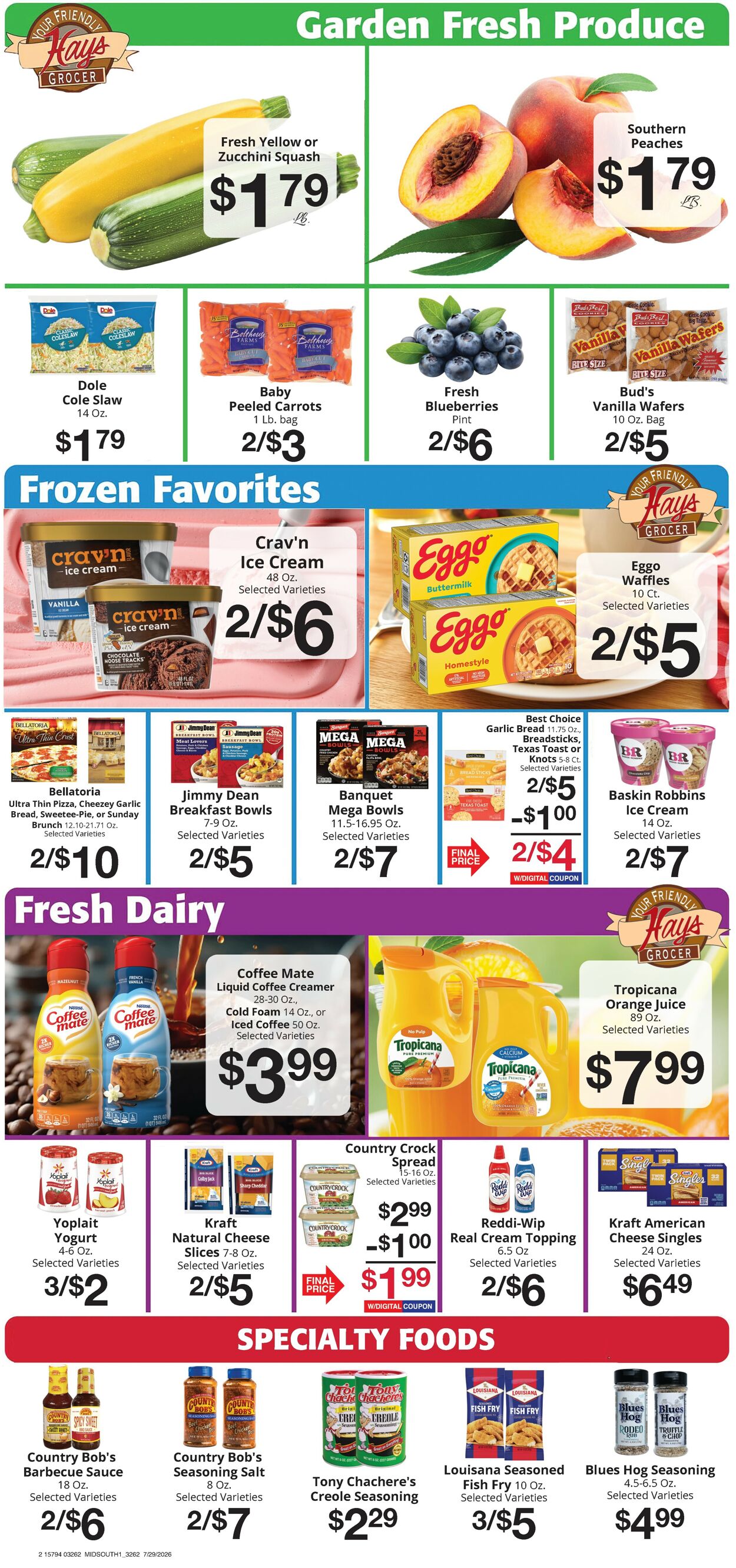 Catalogue Hays Supermarket from 07/29/2026