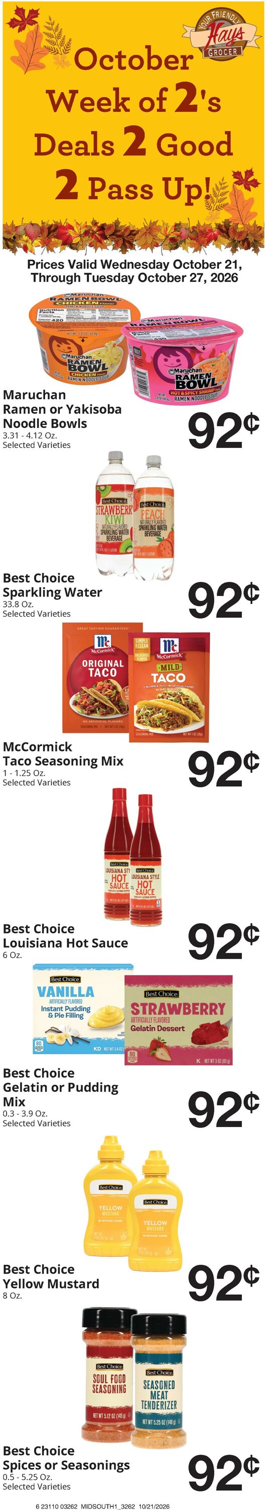 Catalogue Hays Supermarket from 10/21/2026