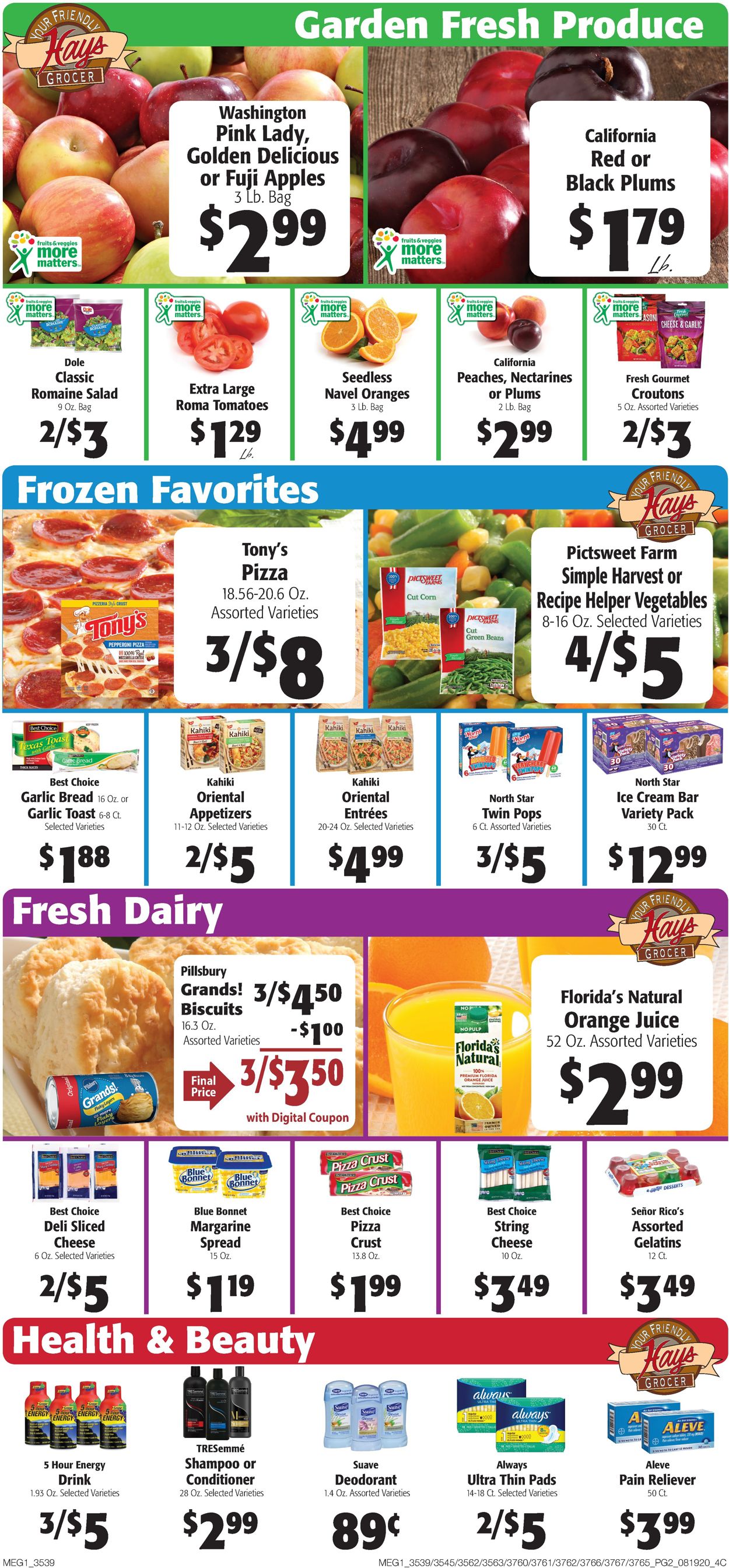 Catalogue Hays Supermarket from 08/19/2020