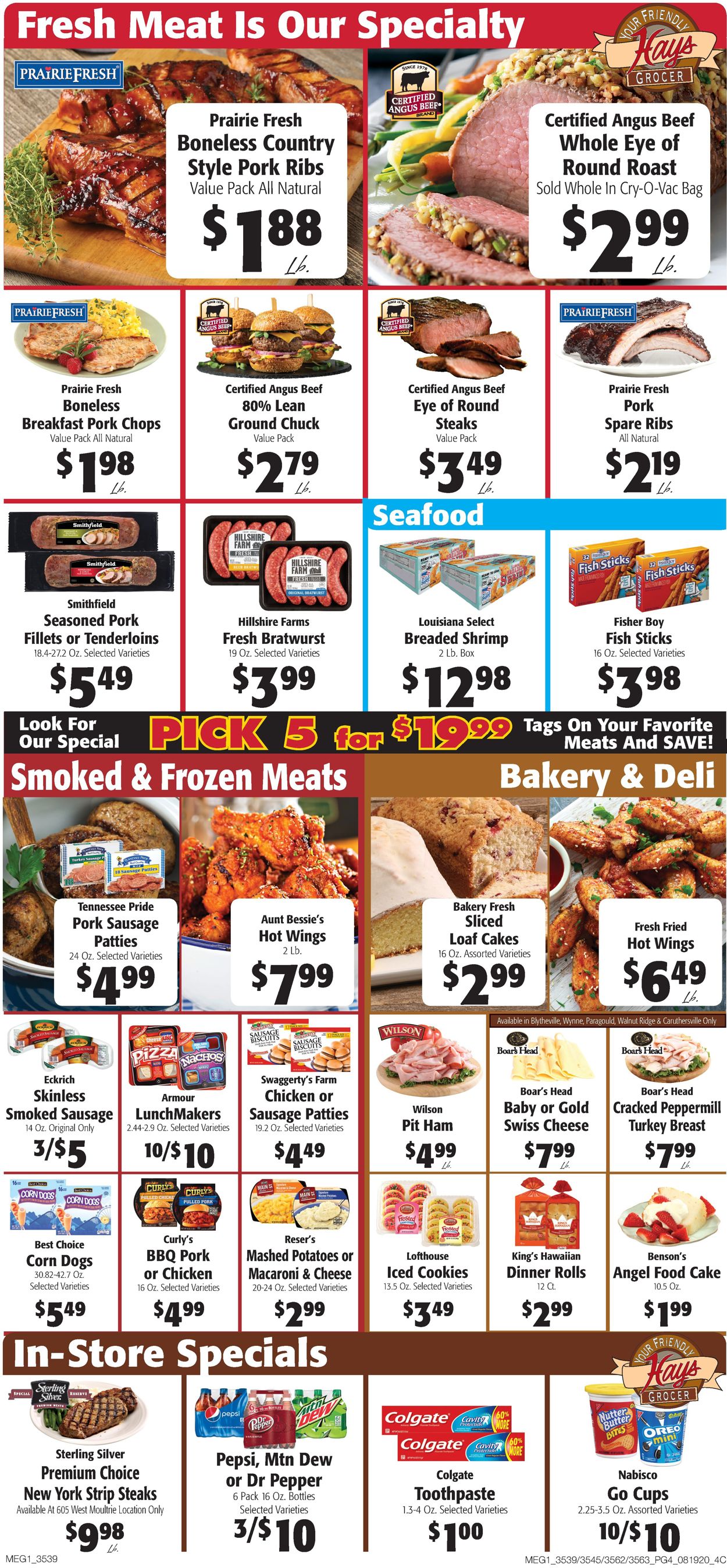 Catalogue Hays Supermarket from 08/19/2020