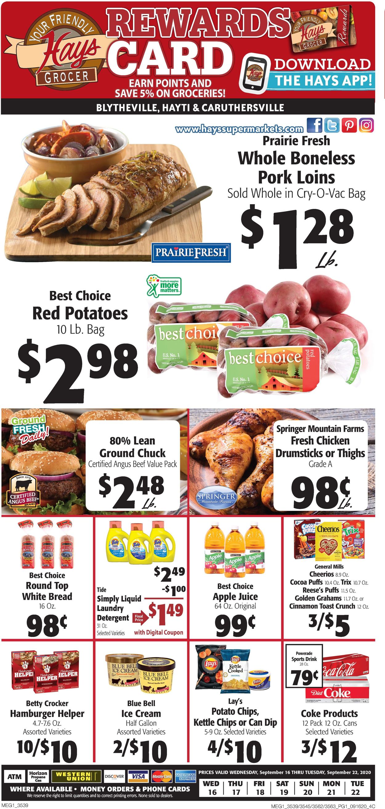 Catalogue Hays Supermarket from 09/16/2020