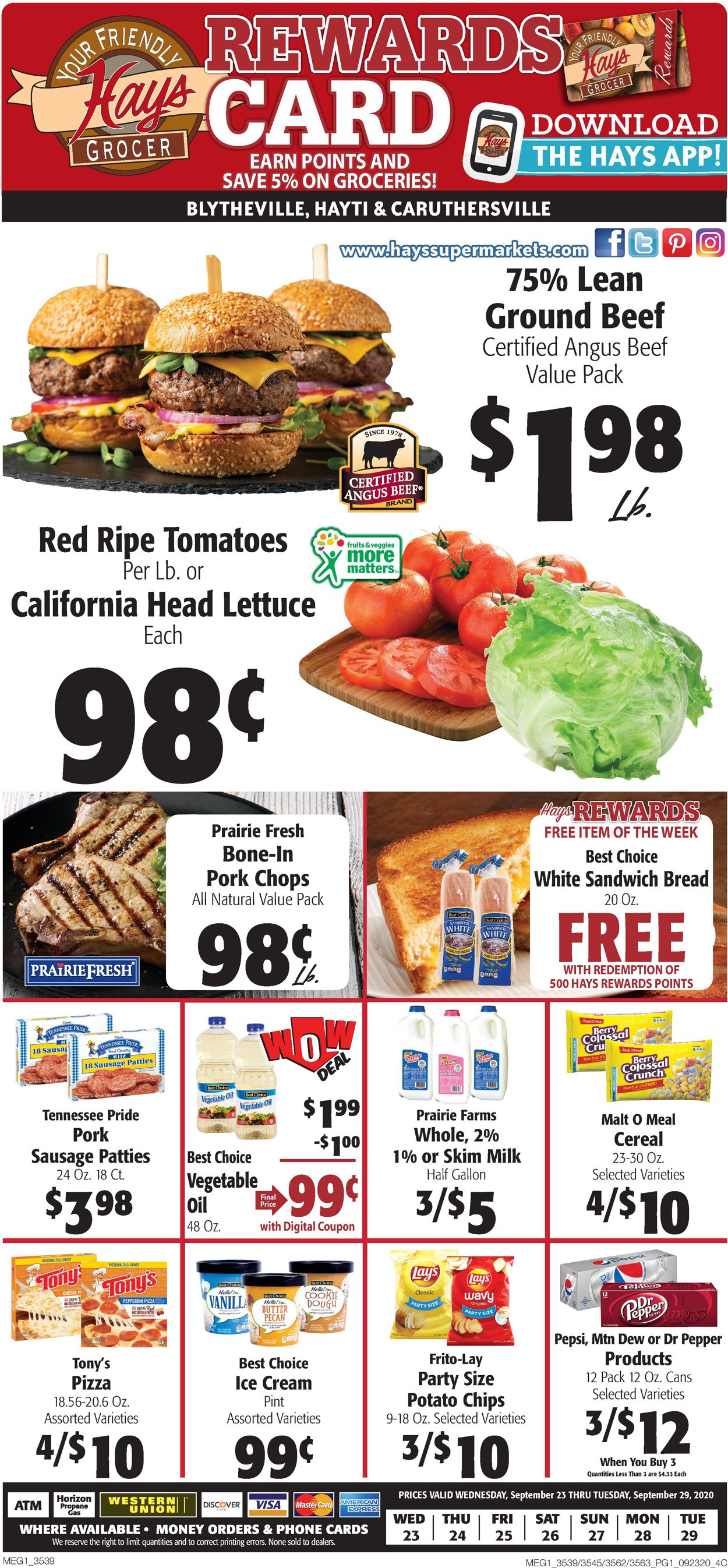 Catalogue Hays Supermarket from 09/23/2020