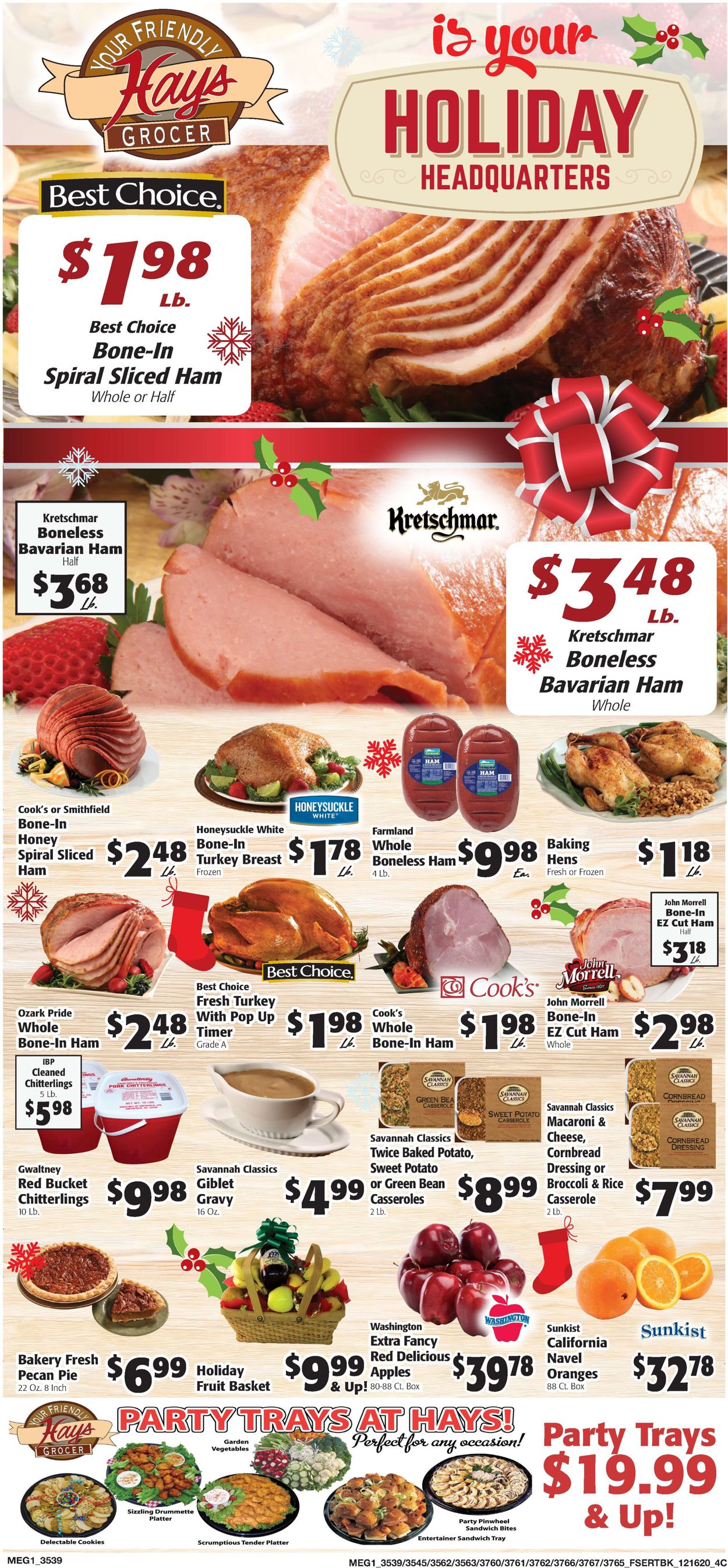 Catalogue Hays Supermarket Christmas Ad 2020 from 12/16/2020