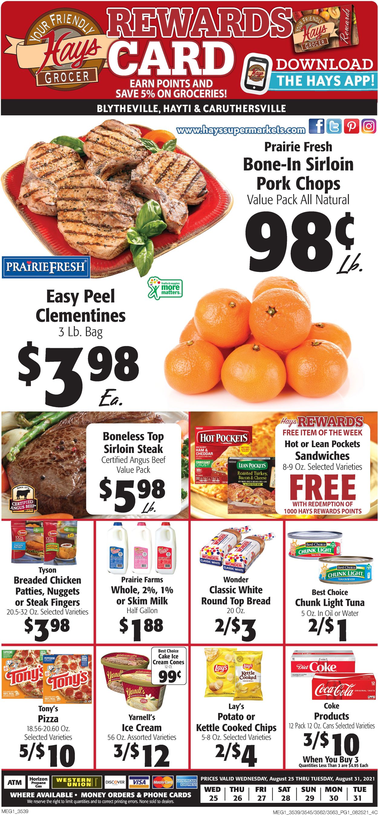 Catalogue Hays Supermarket from 08/25/2021