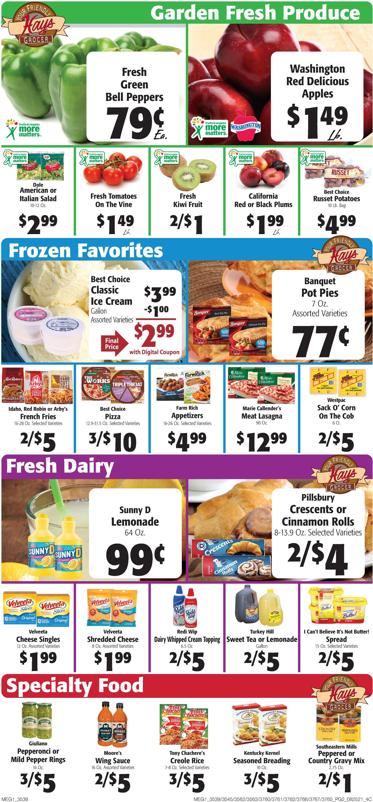 Catalogue Hays Supermarket from 08/25/2021