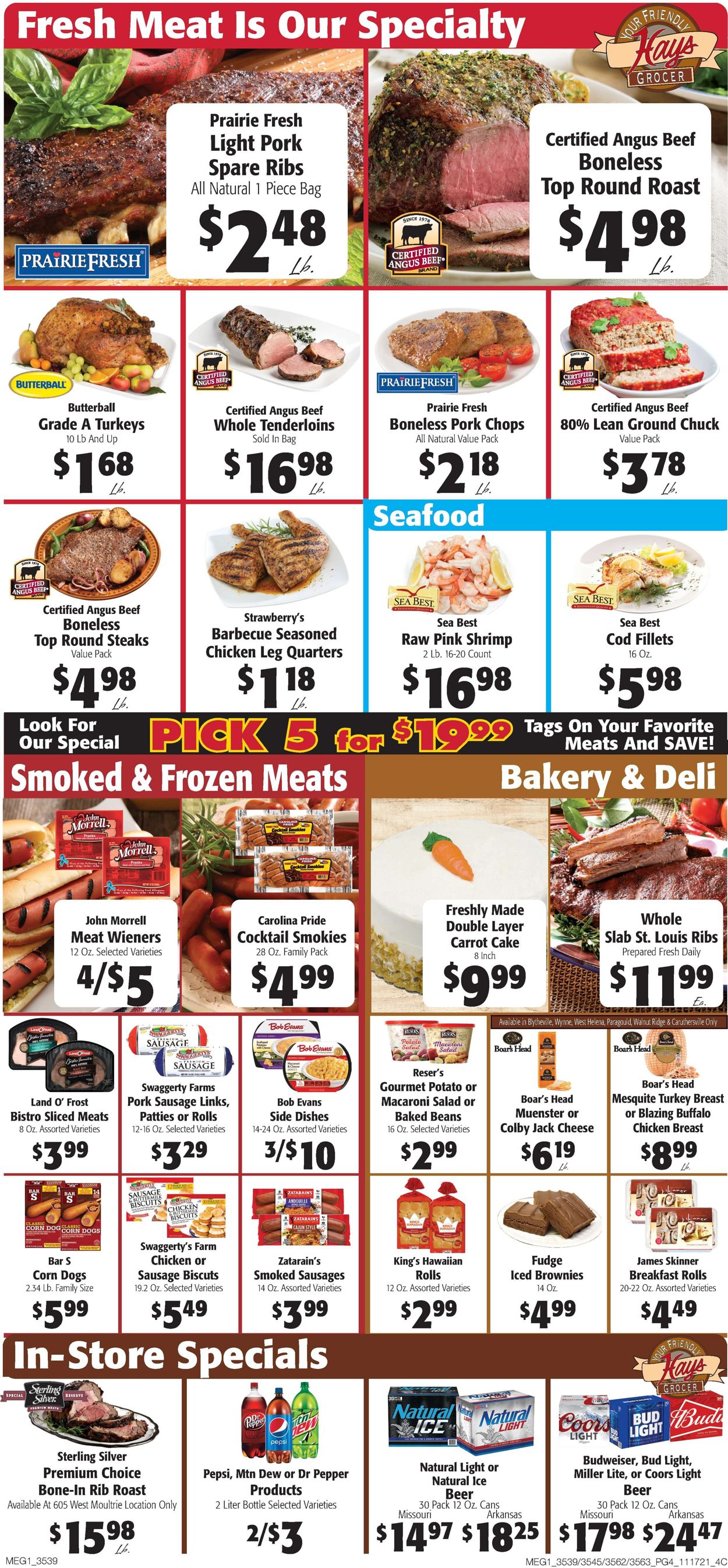 Catalogue Hays Supermarket THANKSGIVING 2021 from 11/17/2021