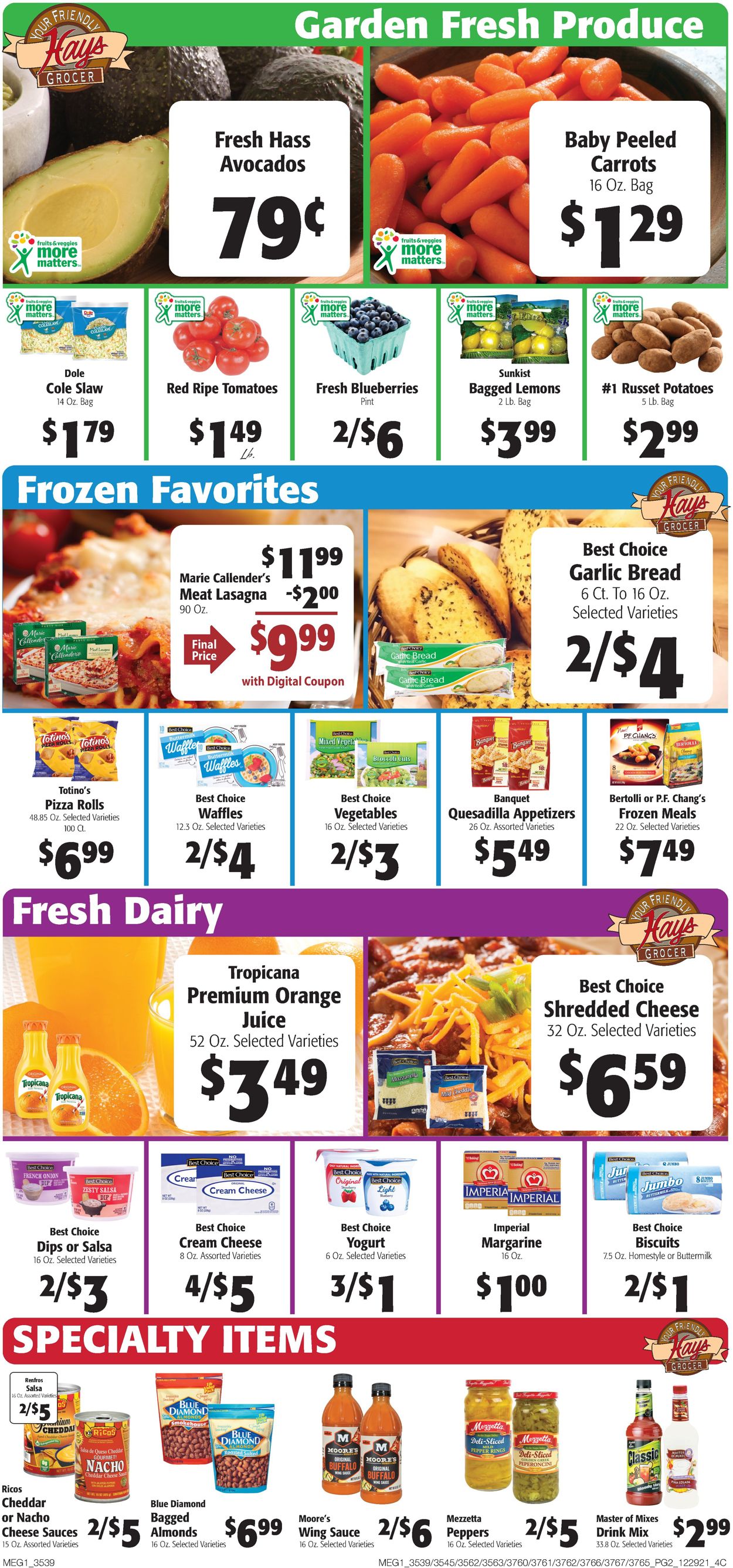 Catalogue Hays Supermarket from 12/29/2021