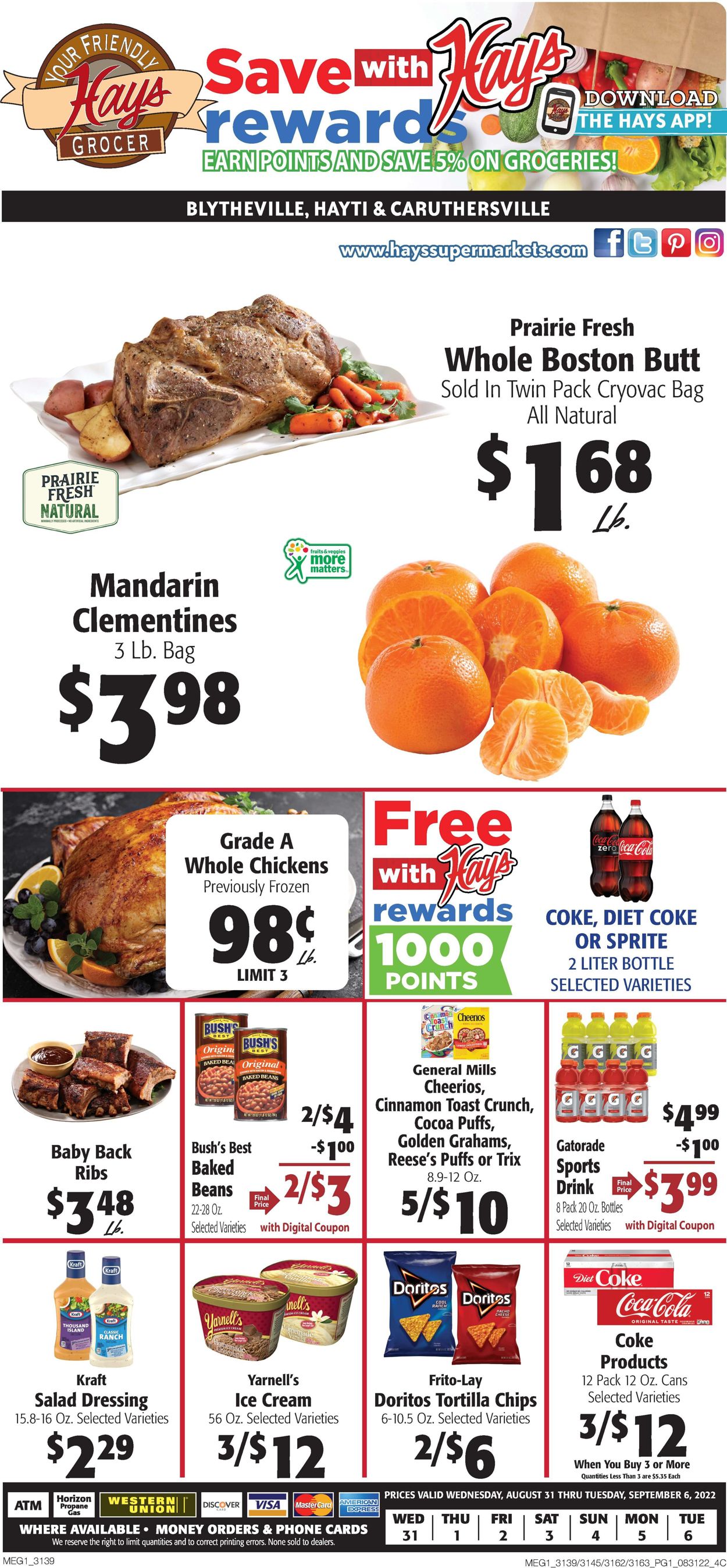 Catalogue Hays Supermarket from 08/31/2022