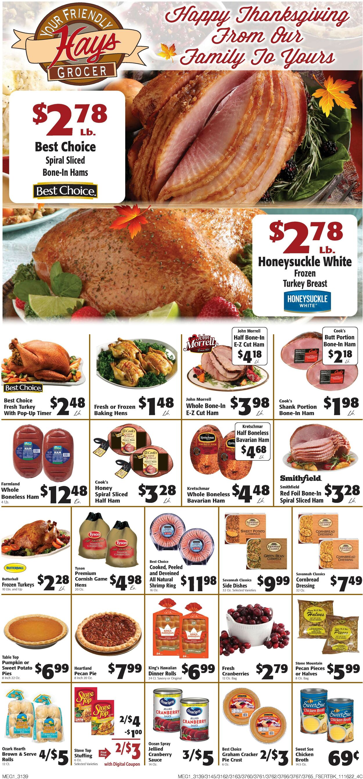 Catalogue Hays Supermarket from 11/16/2022