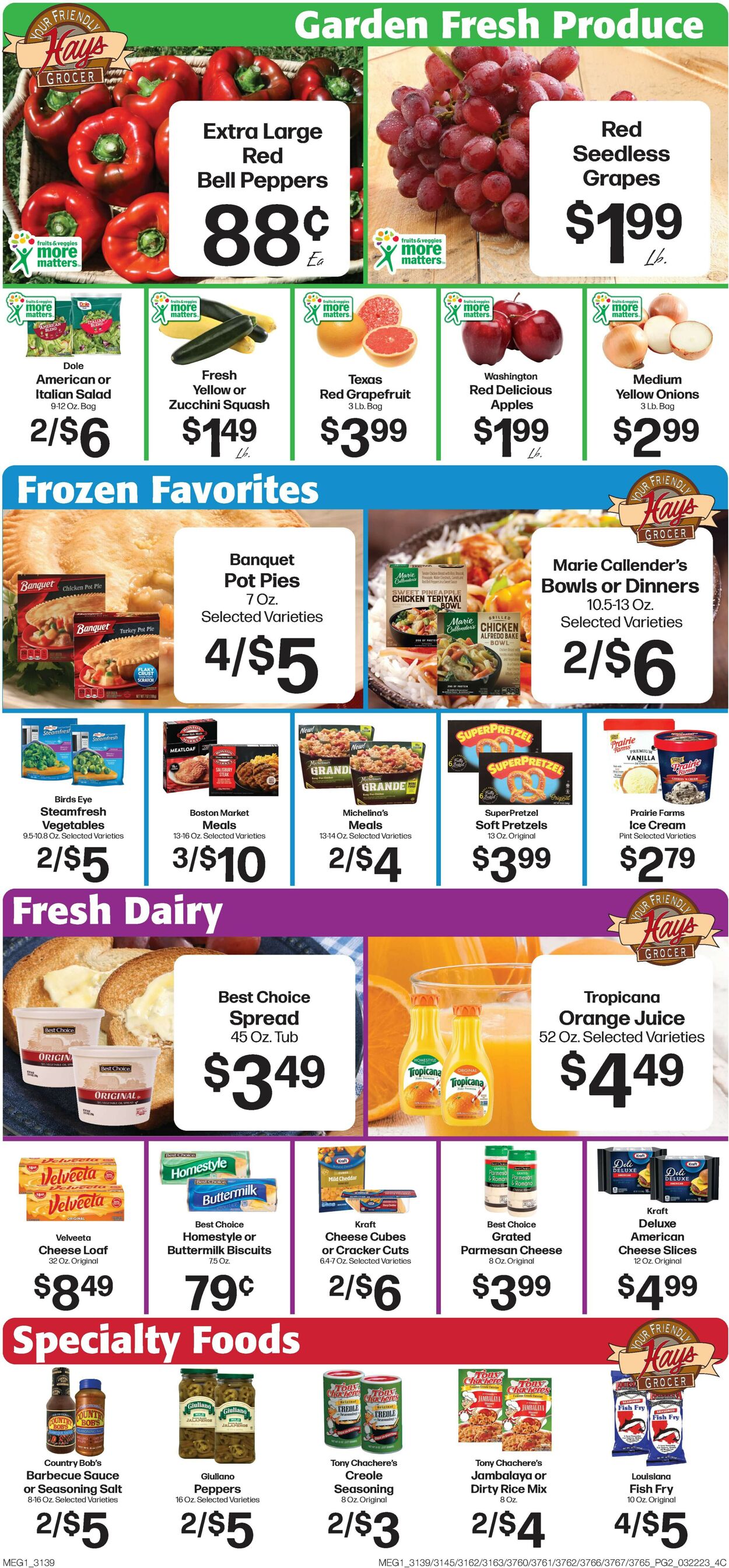 Catalogue Hays Supermarket from 03/22/2023