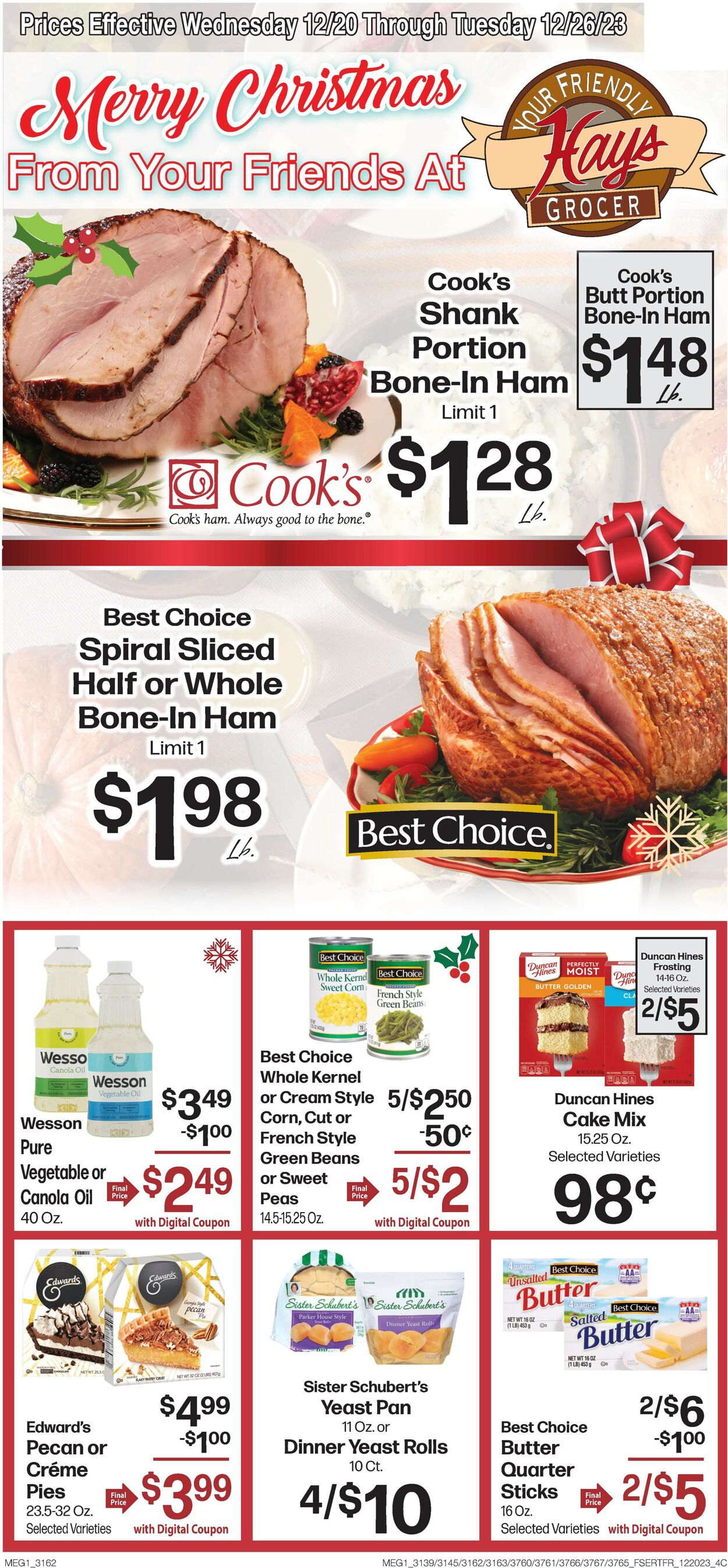 Catalogue Hays Supermarket from 12/20/2023
