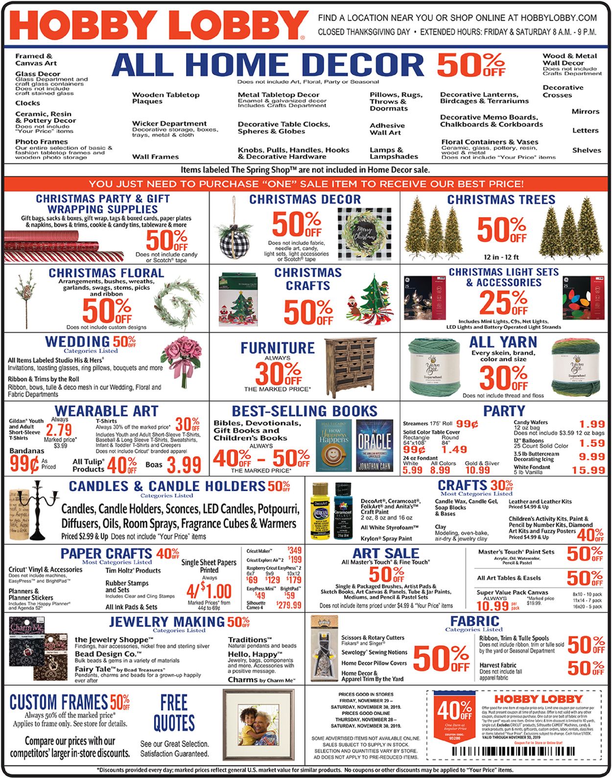 Hobby Lobby Current weekly ad 11/28 11/30/2019
