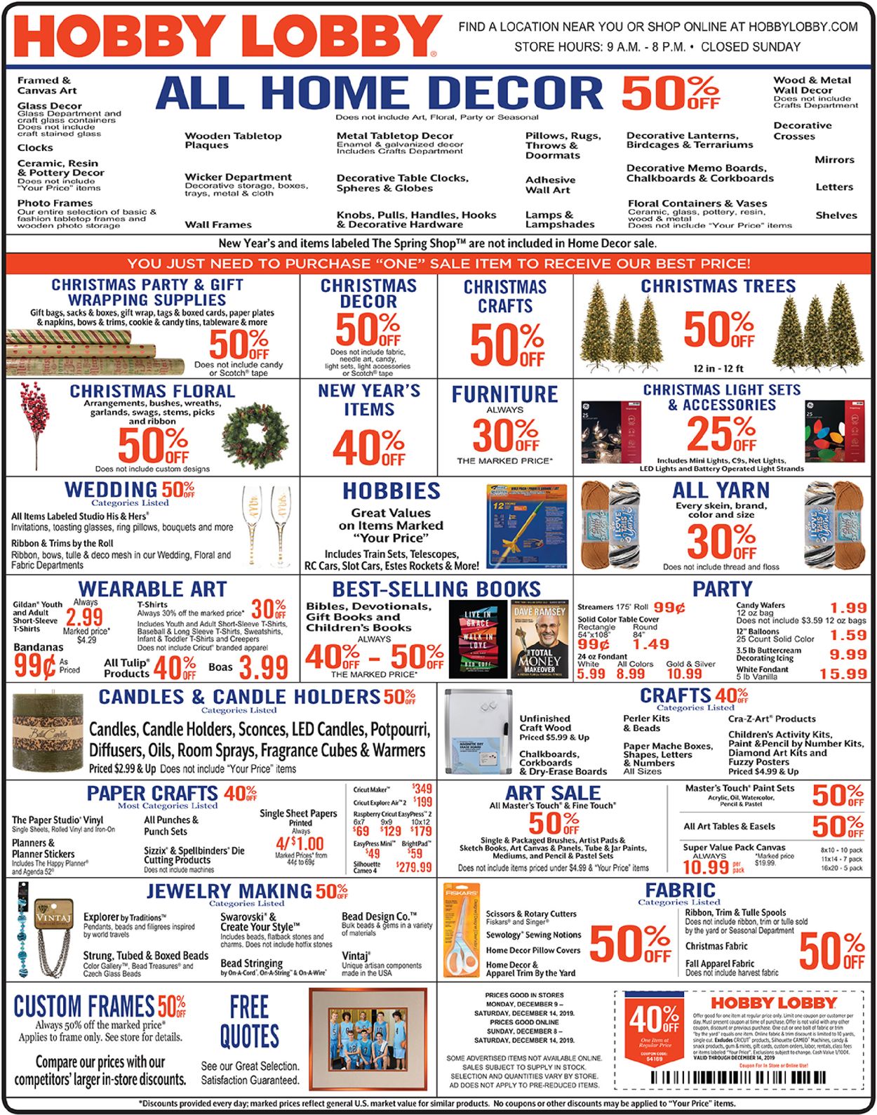 Catalogue Hobby Lobby from 12/09/2019