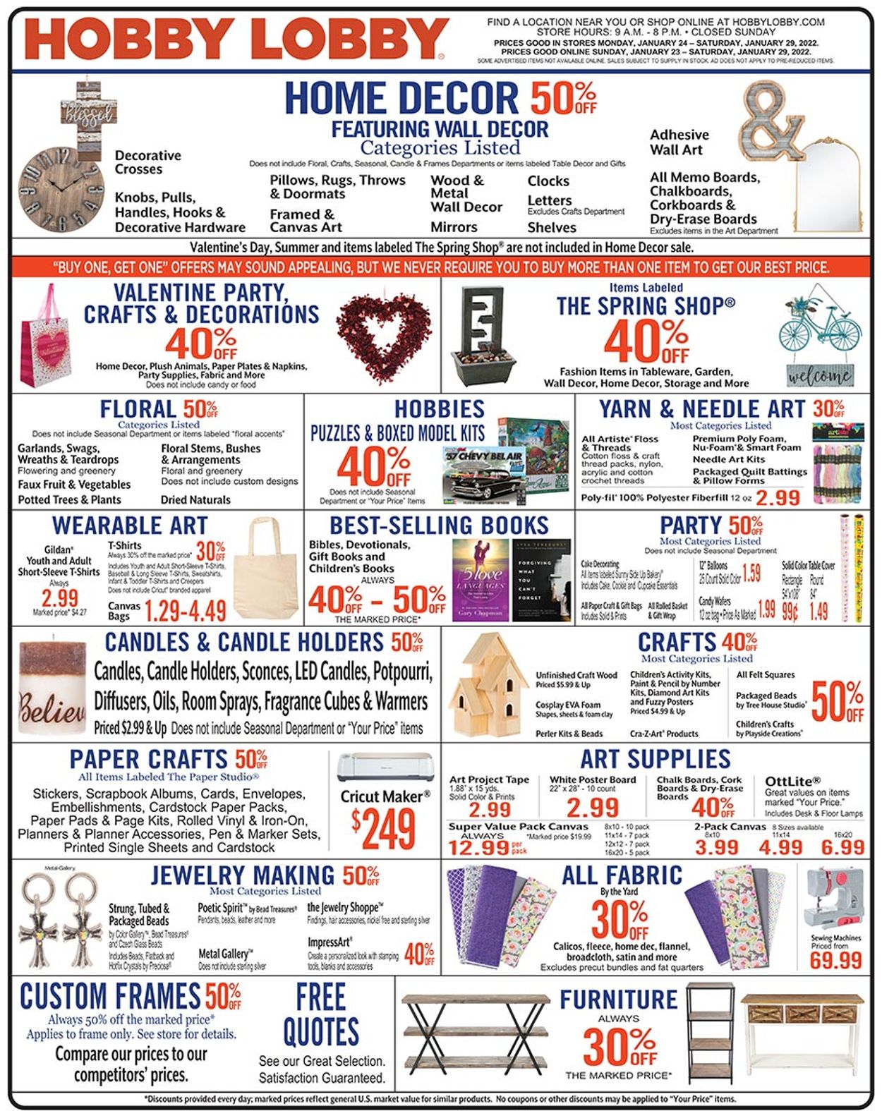 Catalogue Hobby Lobby from 01/23/2022