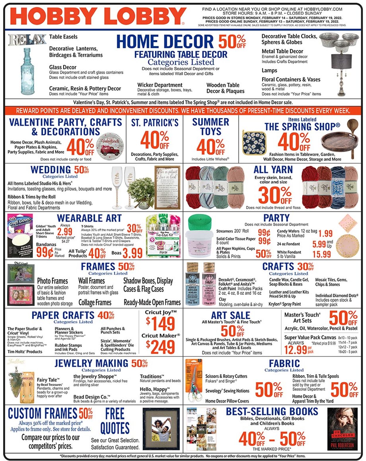 Catalogue Hobby Lobby from 02/13/2022