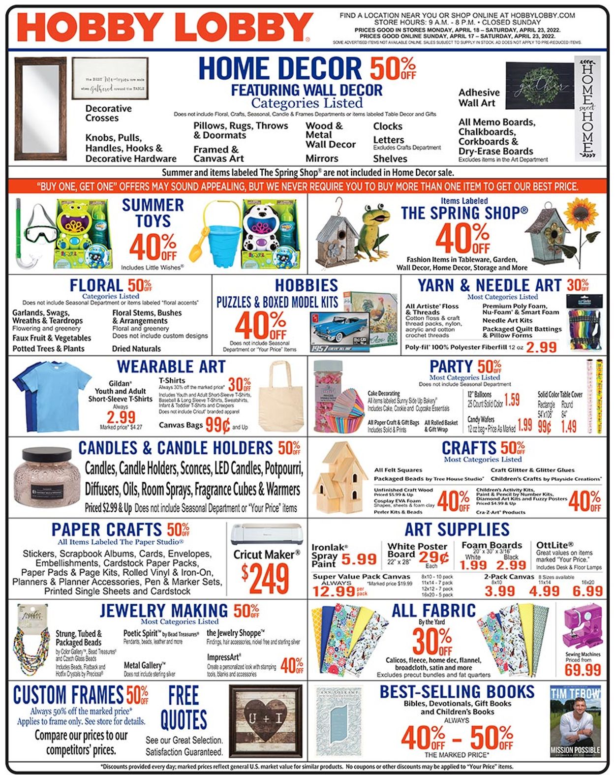 Catalogue Hobby Lobby from 04/17/2022