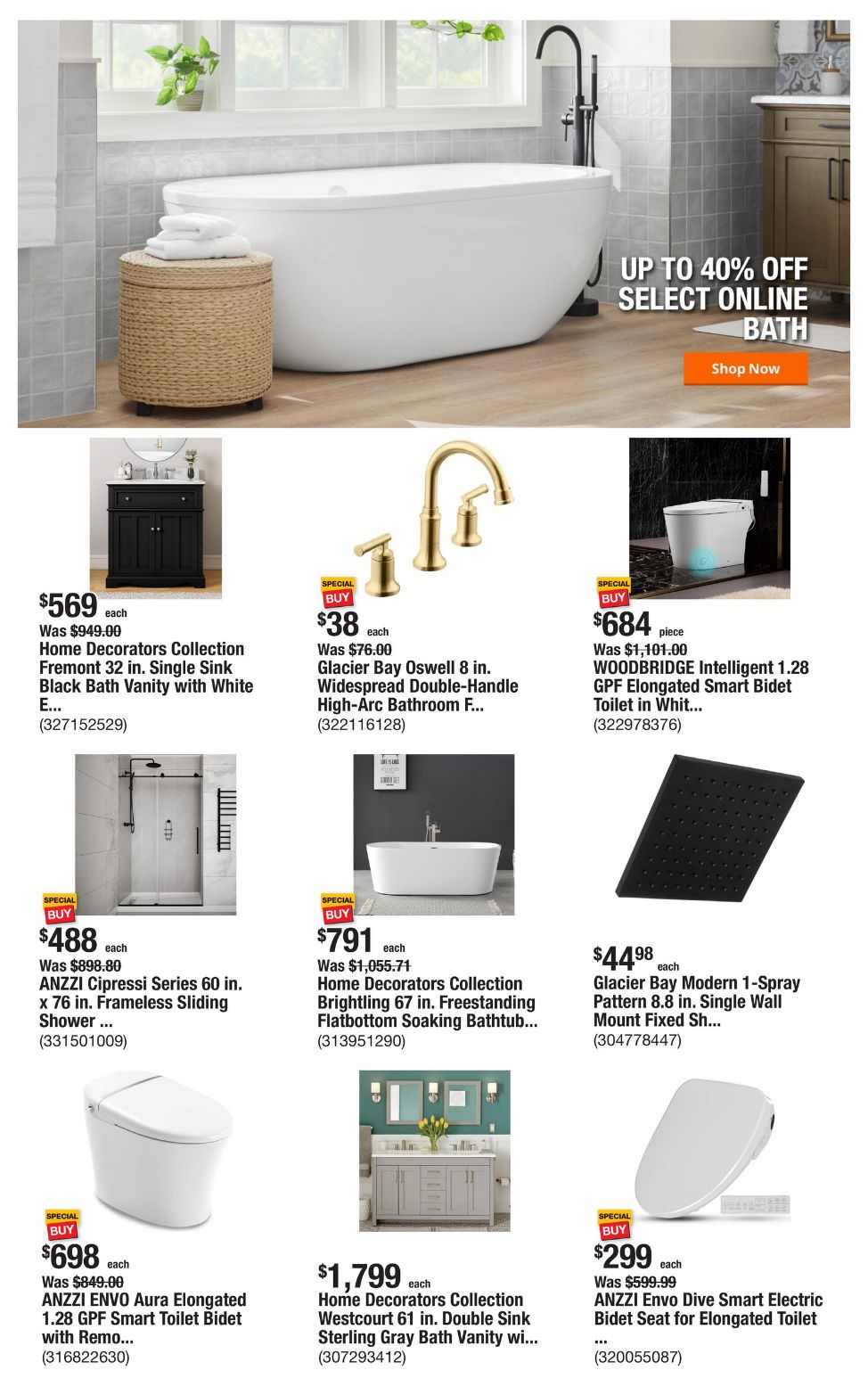 Catalogue Home Depot from 10/21/2024