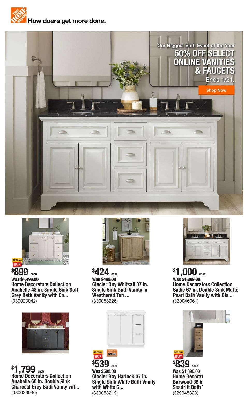 Catalogue Home Depot from 01/16/2025