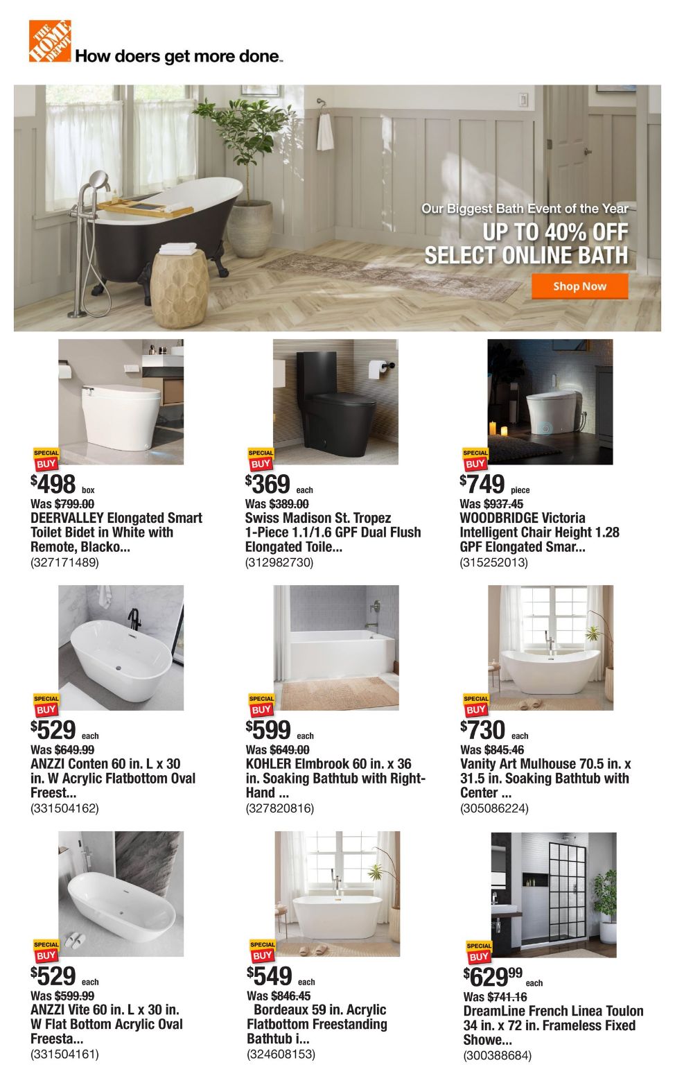 Catalogue Home Depot from 01/23/2025