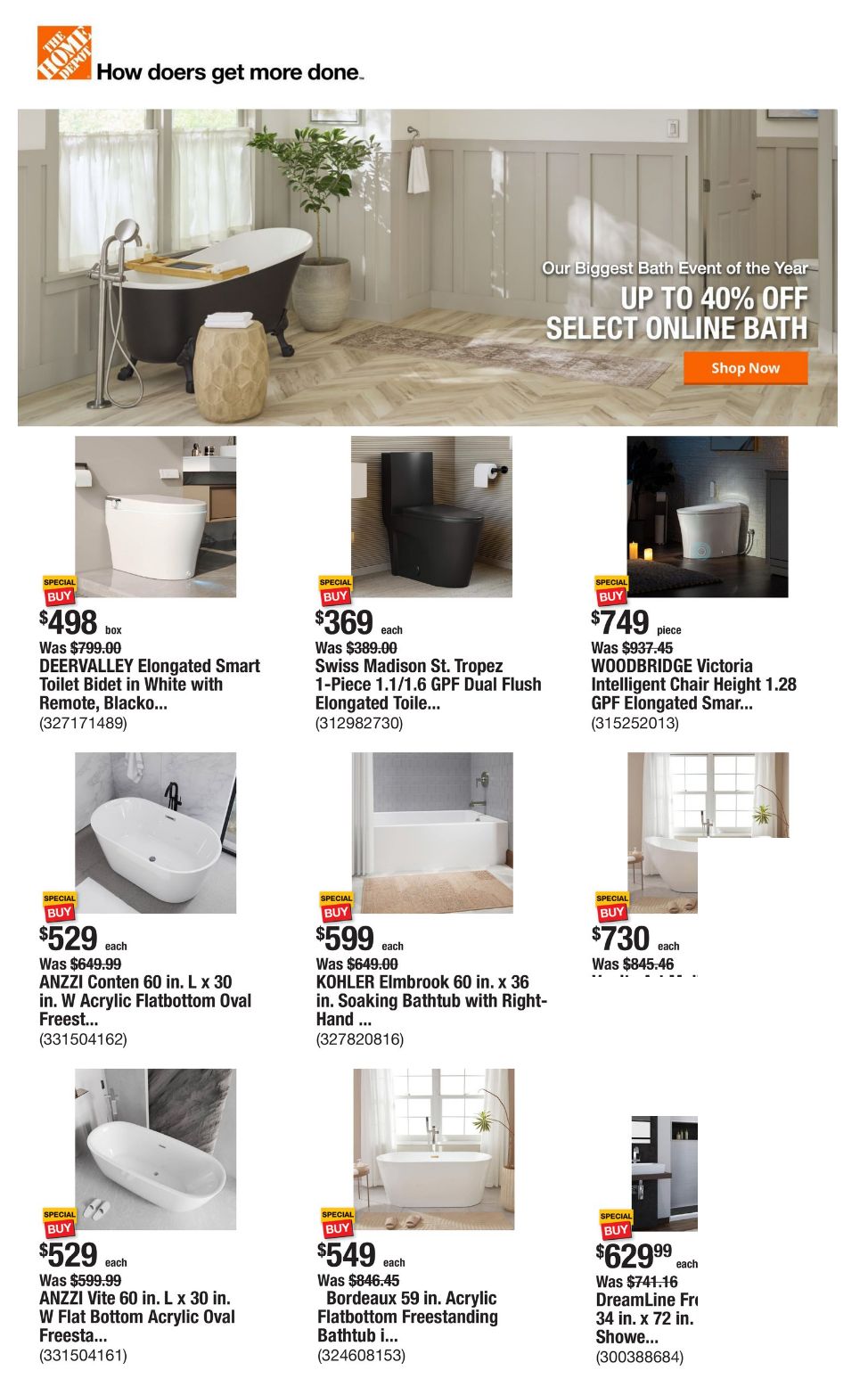 Catalogue Home Depot from 01/23/2025