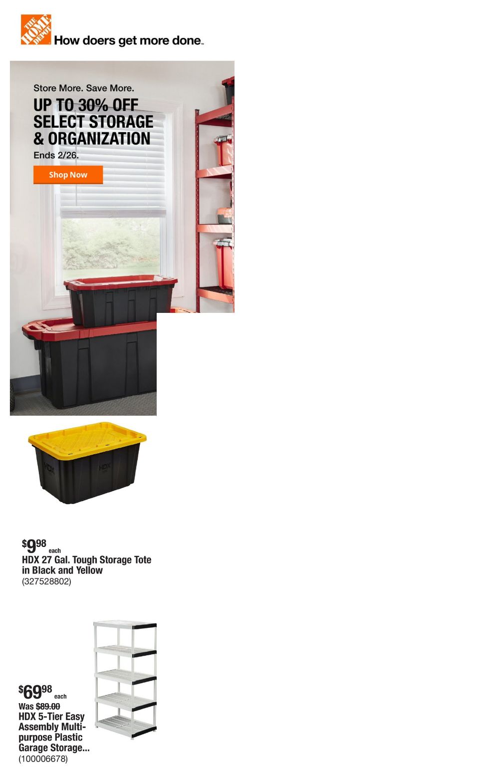 Catalogue Home Depot from 02/20/2025