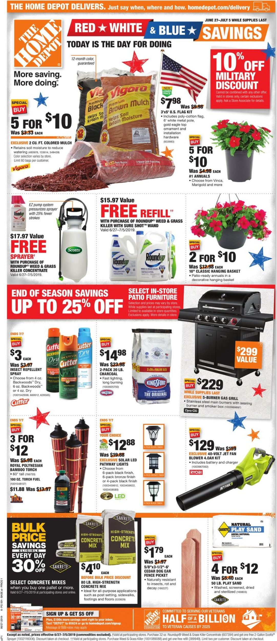 Home Depot Current weekly ad 06/27 07/05/2019