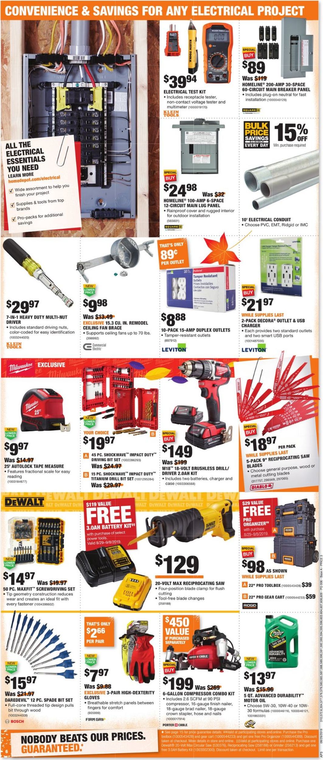 Catalogue Home Depot from 08/29/2019