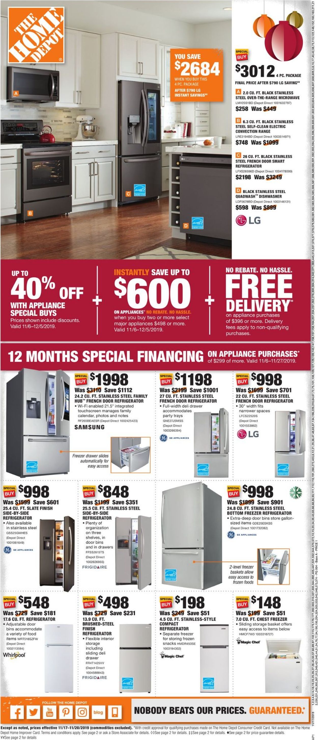 Catalogue Home Depot - Black Friday Ad 2019 from 11/17/2019