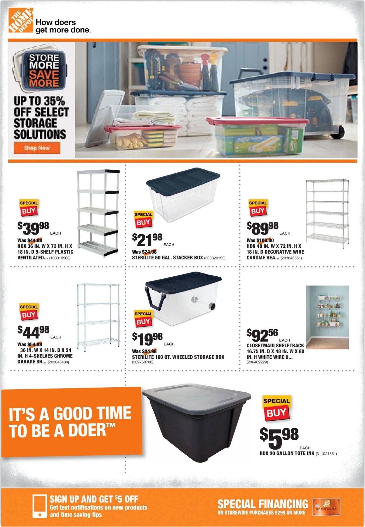 Catalogue Home Depot from 12/26/2019