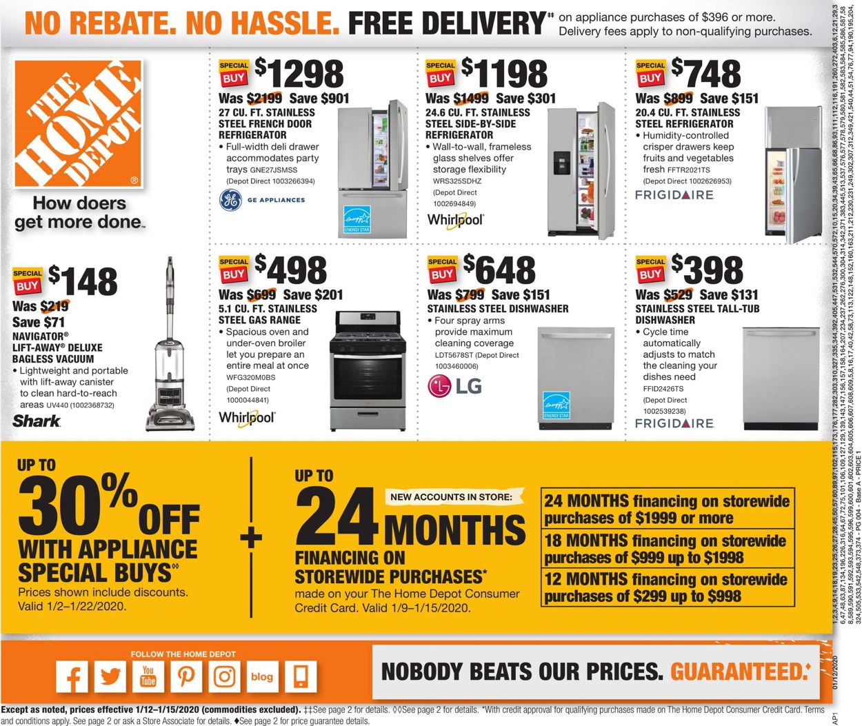 Catalogue Home Depot from 01/12/2020