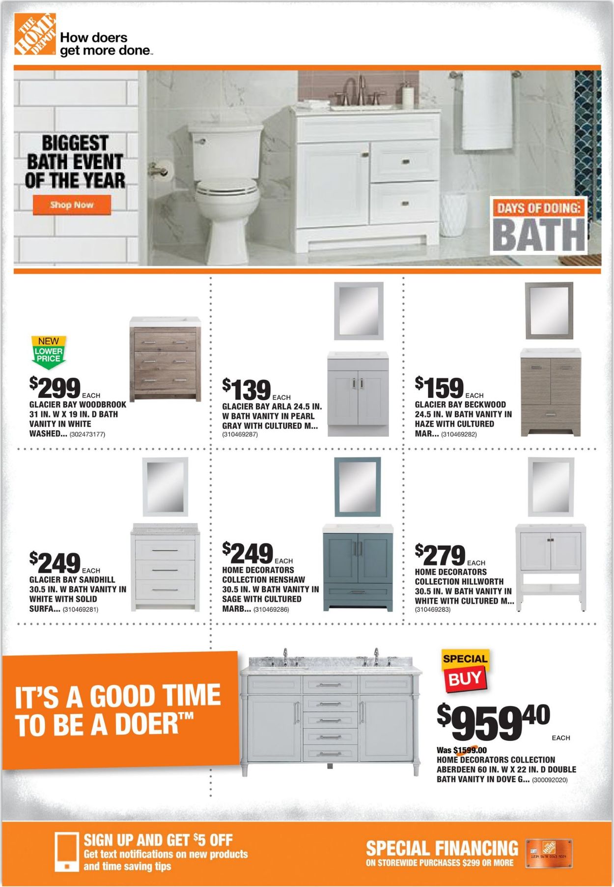 Catalogue Home Depot from 01/16/2020