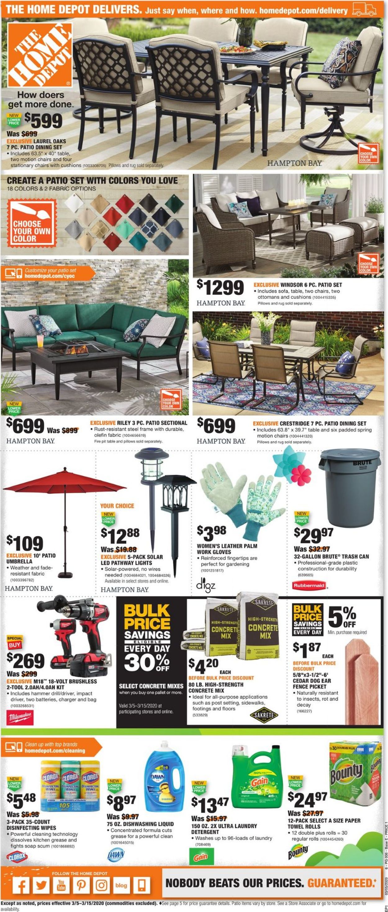 Catalogue Home Depot from 03/05/2020