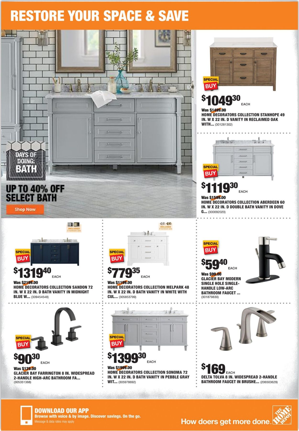 Catalogue Home Depot from 09/08/2020