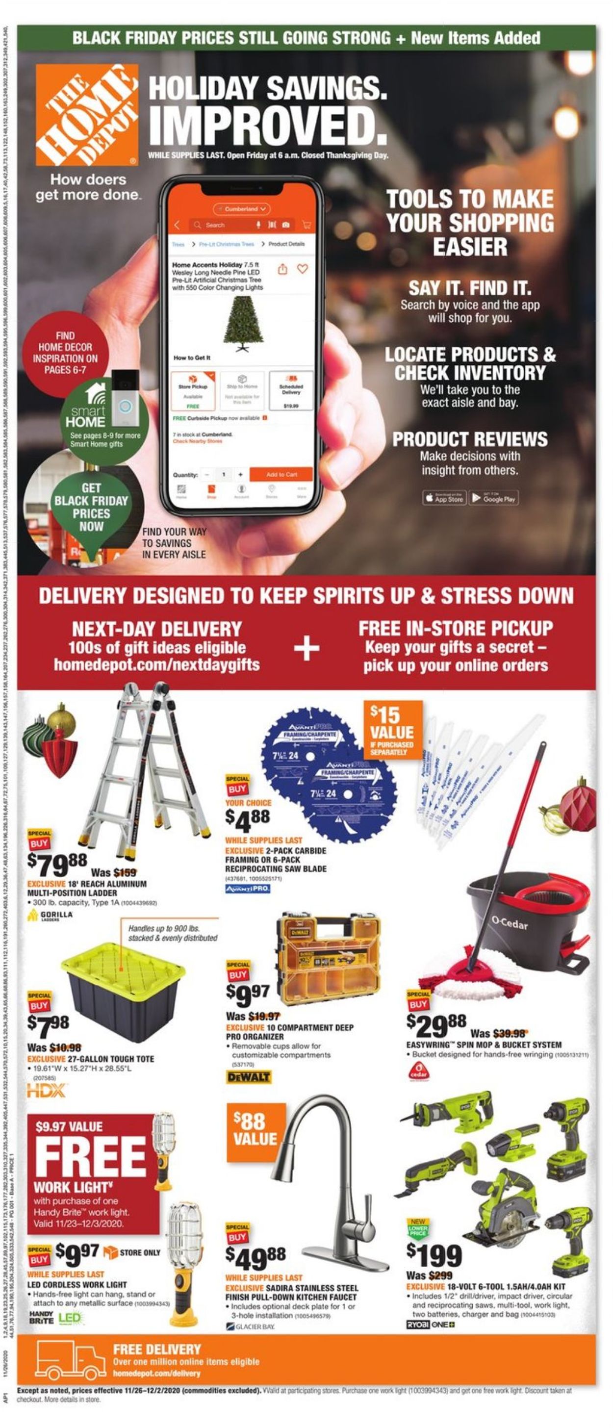 Home Depot Black Friday 2020 Current weekly ad 11/26 12/02/2020