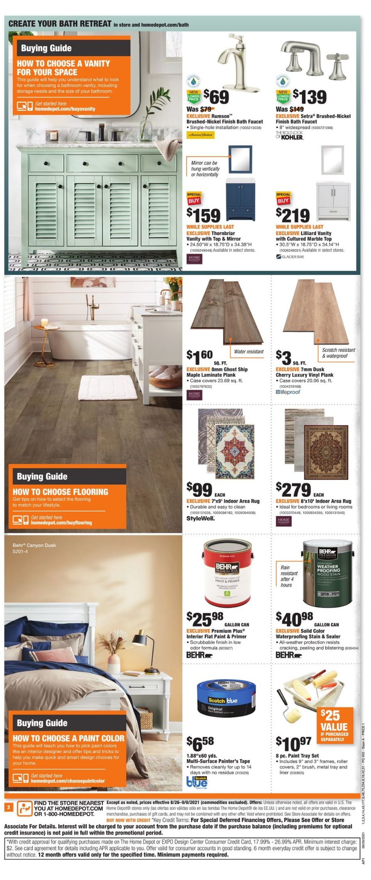 Catalogue Home Depot from 08/26/2021