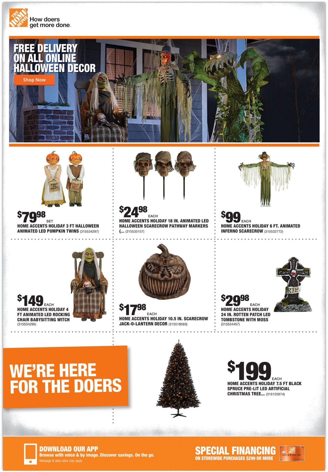Catalogue Home Depot Halloween 2021 from 09/30/2021