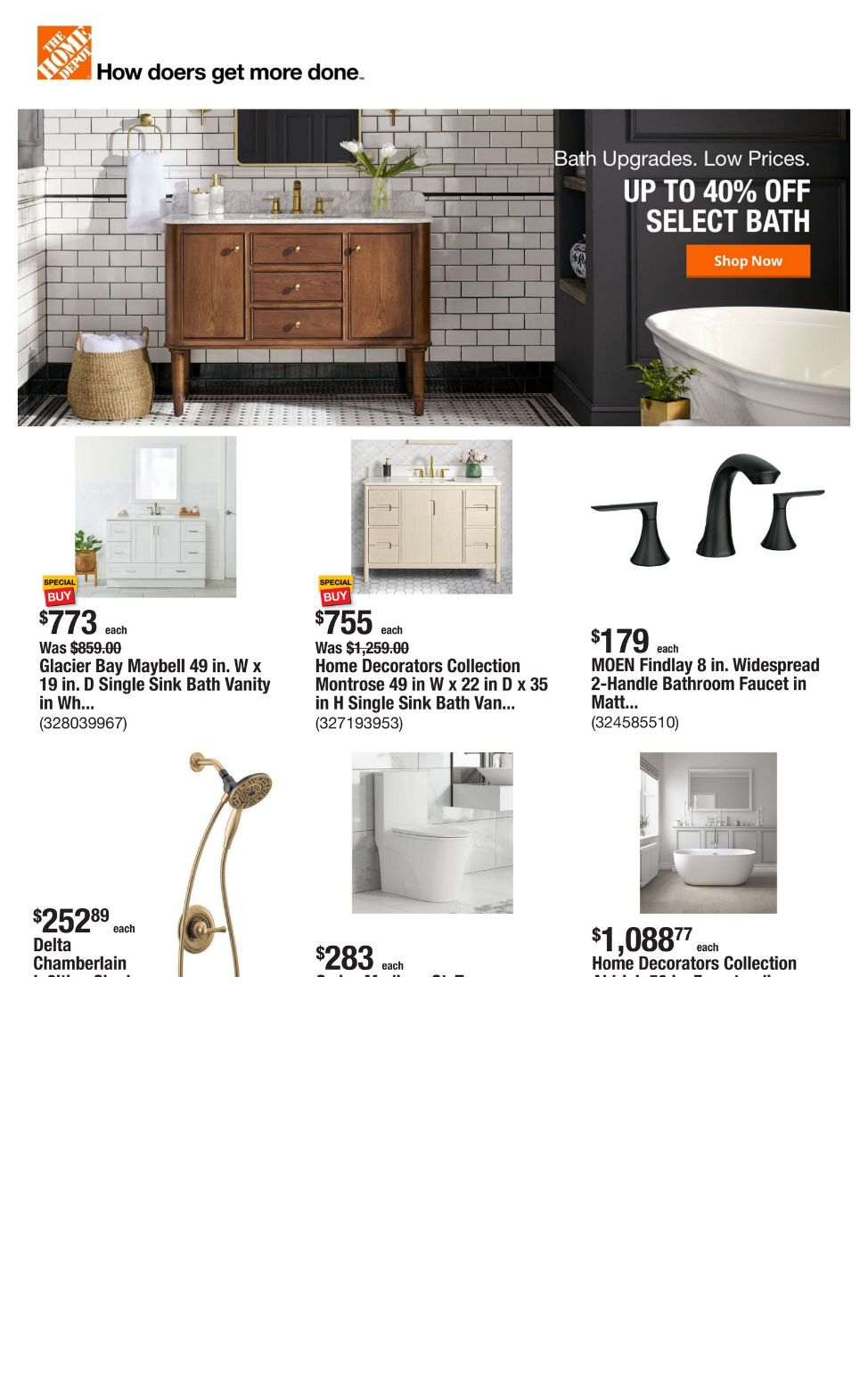 Catalogue Home Depot from 07/18/2024