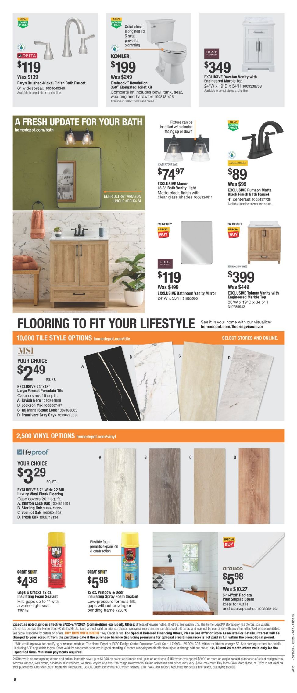 Catalogue Home Depot from 08/22/2024