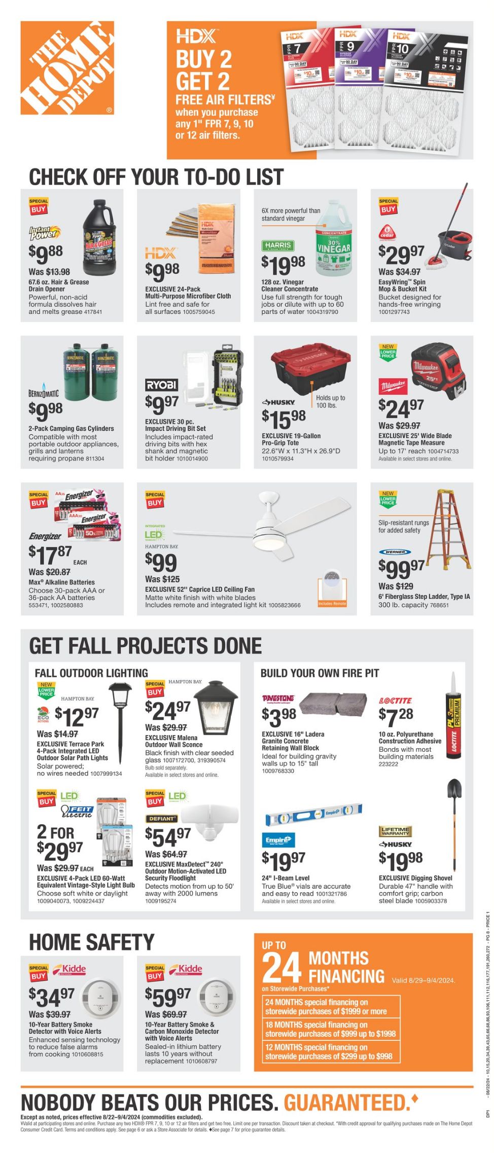 Catalogue Home Depot from 08/22/2024