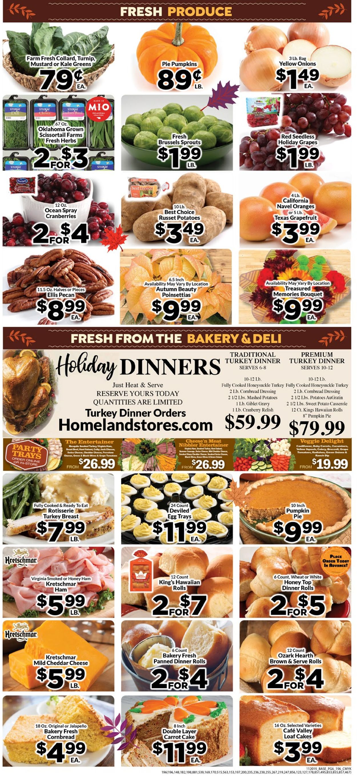 Catalogue Homeland - Thankgiving Ad 2019 from 11/20/2019