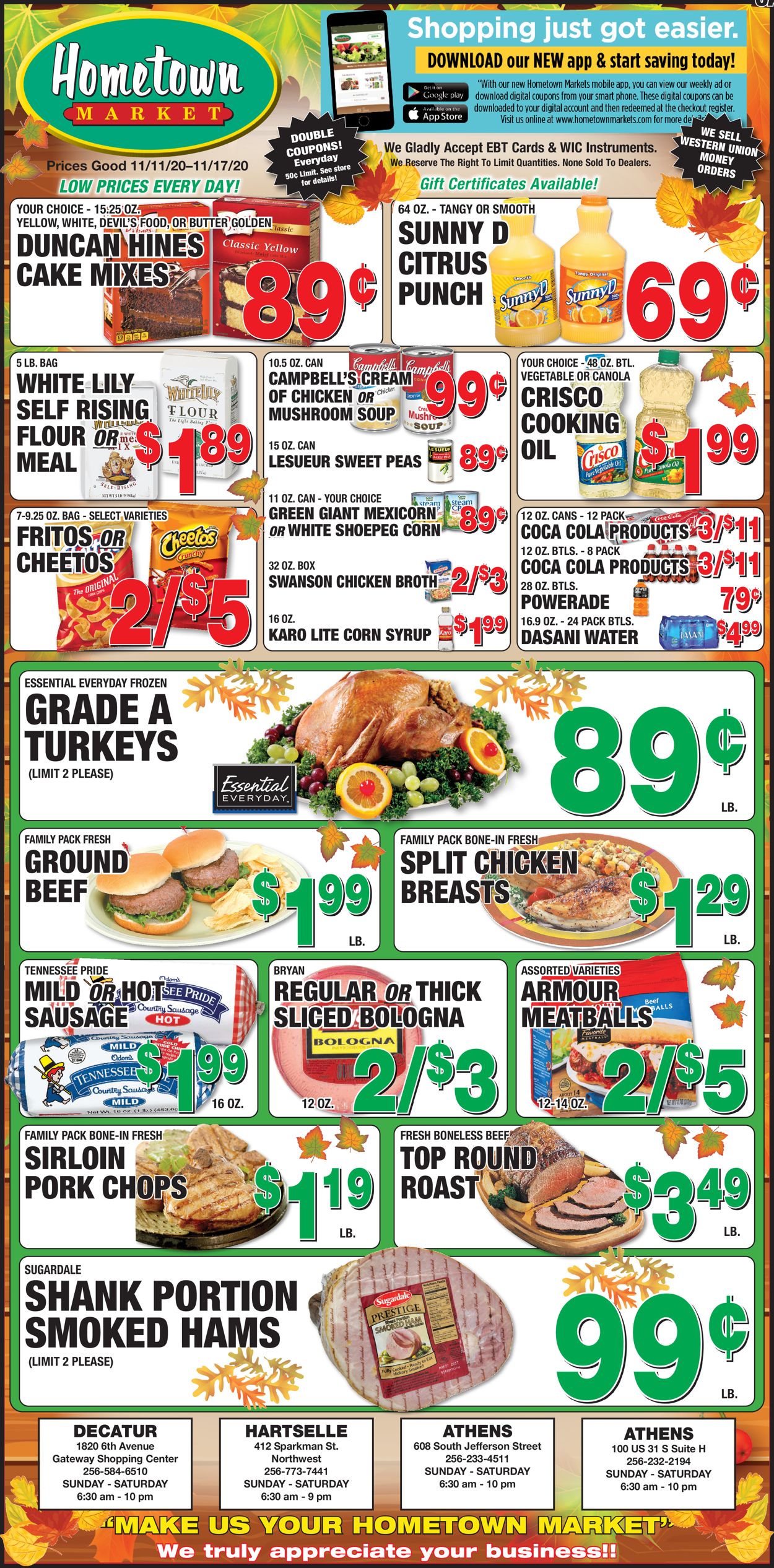 Hometown Market Current weekly ad 11/11 - 11/17/2020 - frequent-ads.com