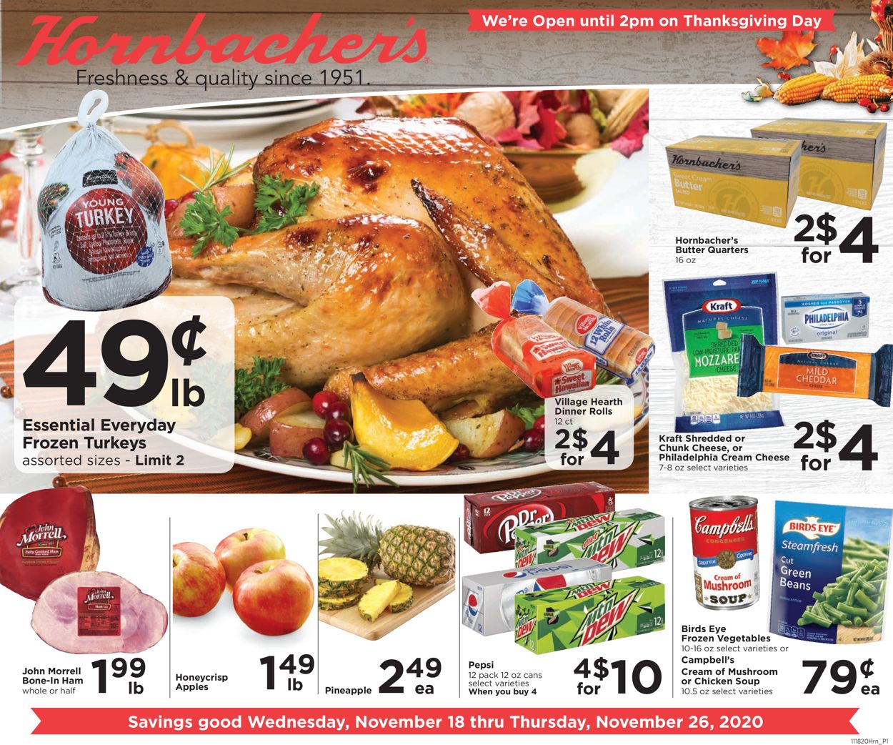 Catalogue Hornbacher's Thanksgivig ad 2020 from 11/18/2020