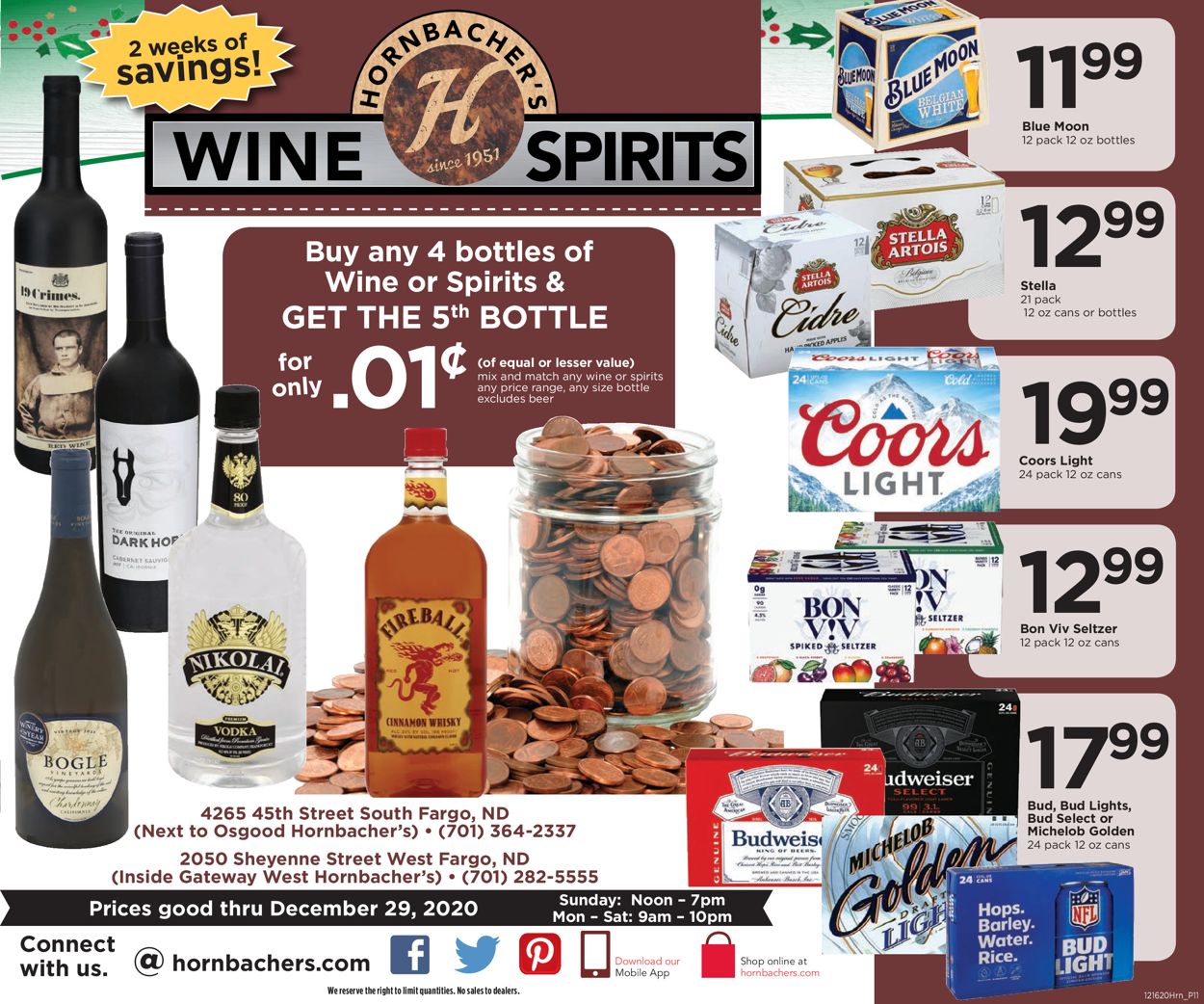 Catalogue Hornbacher's Wine & Spirits 2020 from 12/16/2020