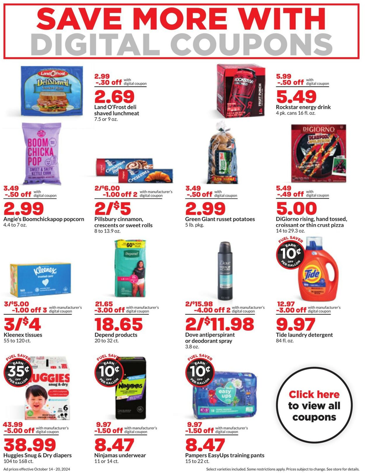 Catalogue HyVee from 10/14/2024