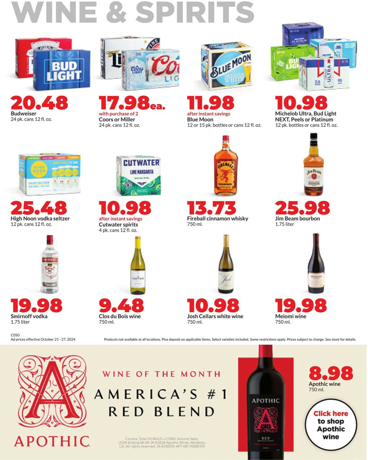 Catalogue HyVee from 10/21/2024